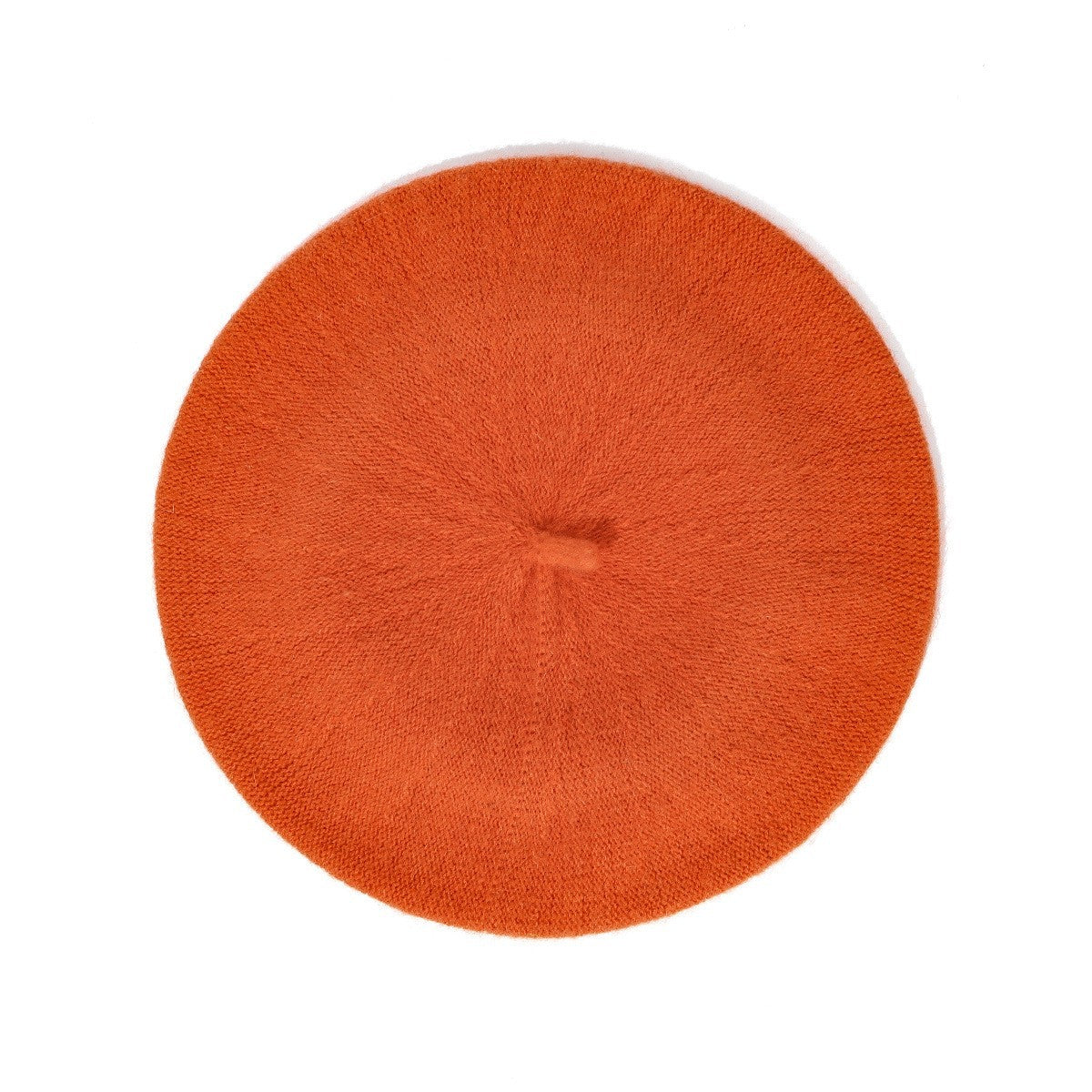 Pearl bow wool breathable beret in a soft, textured design, shown from the front