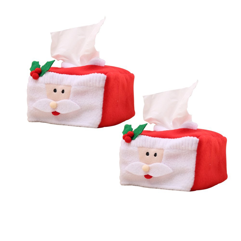 Large Christmas tissue box decoration in festive holiday design
