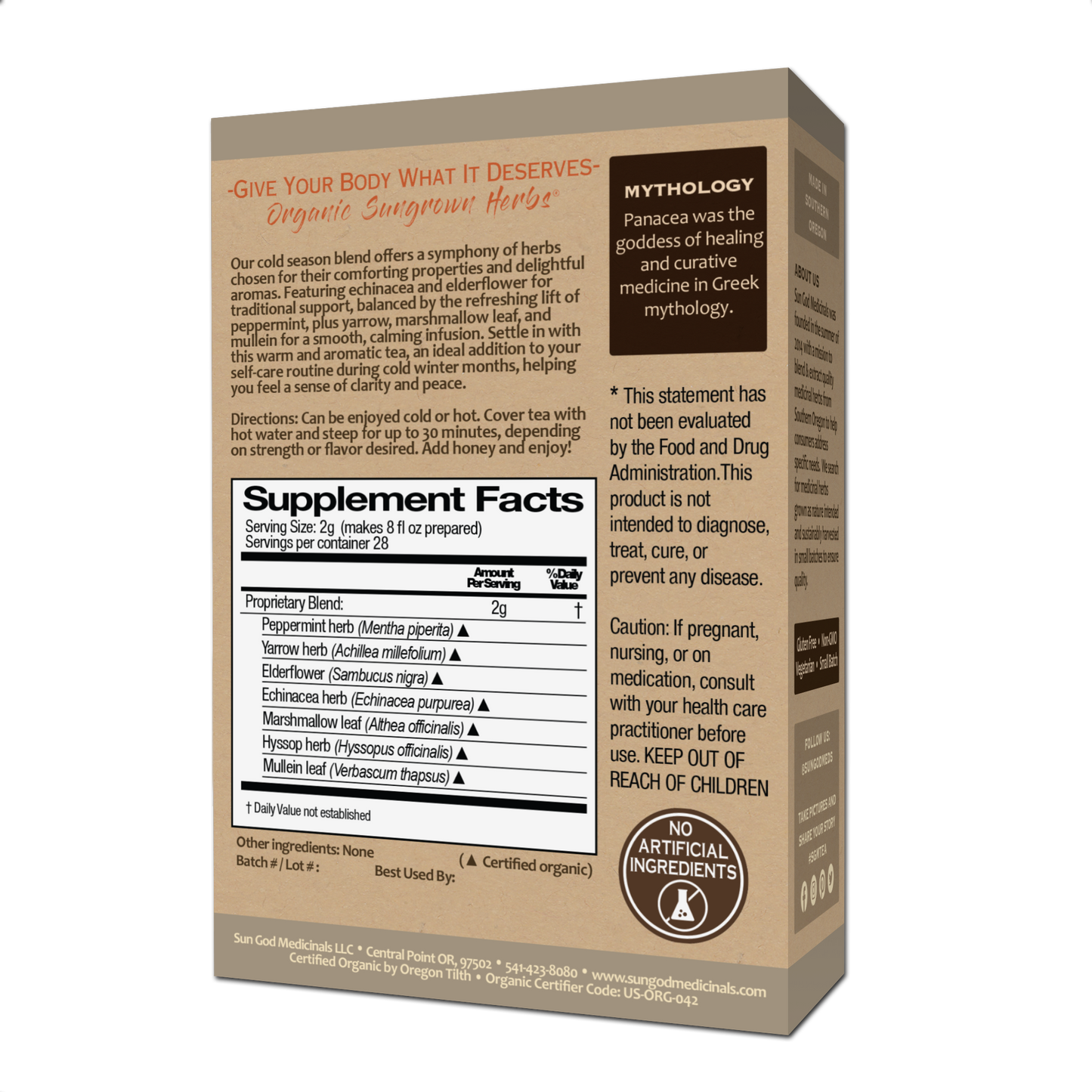 Panacea Cold Season Organic Herbal Tea