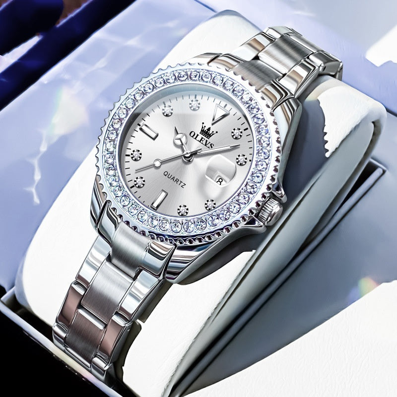 Stylish business quartz women's watch with a sleek design and clear analog dial