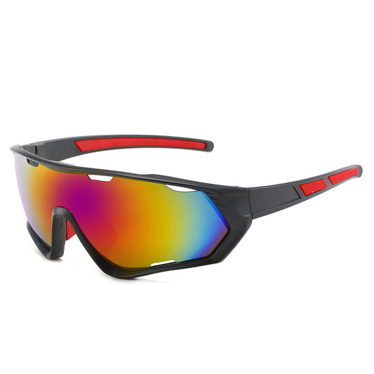 Men's outdoor sports cycling glasses with a sleek wraparound frame and tinted lenses