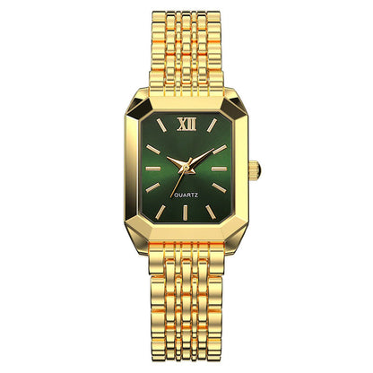 Minimalist square quartz watch for students with a sleek fashion design; My Store brand