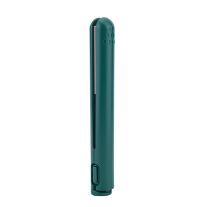USB portable wireless hair straightener for dormitory use, compact design with USB charging cable