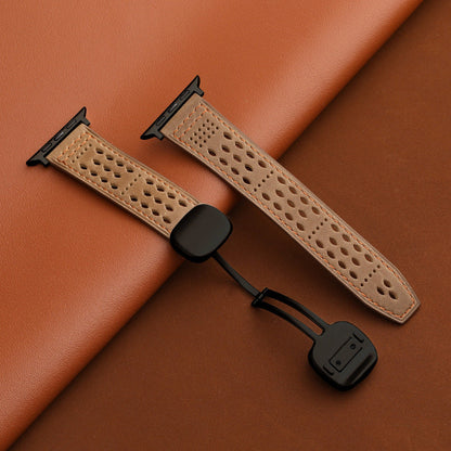 Magnetic-clasp breathable strap for iWatch by My Store, shown in a close-up product view