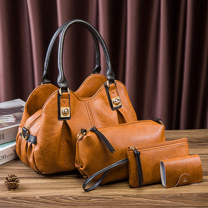 Fashion Women's Handbag Set - Tote and Crossbody Bags
