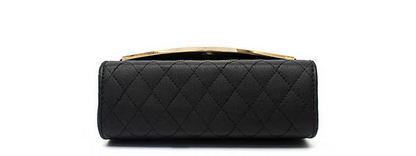 BackupyMyFilesNow® Siruiyahan designer women's crossbody handbag with sleek black leather and gold-tone hardware.