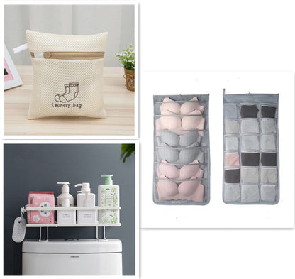 Punch-free toilet rack by My Store, wall-mounted bathroom organizer with adhesive installation