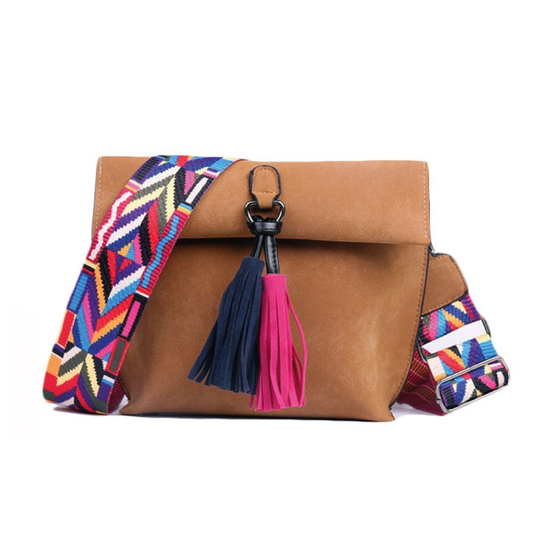 Tan Tassel Crossbody Bag