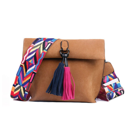 Tan Tassel Crossbody Bag