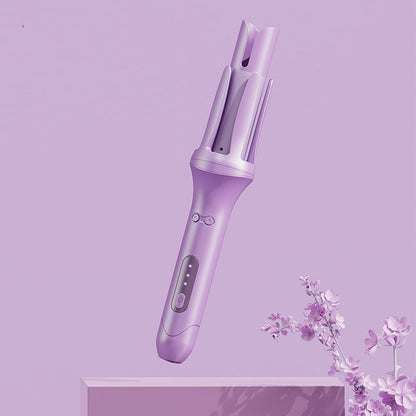 Automatic curling iron with negative ion technology for effortless household hair styling, shown in white and black.