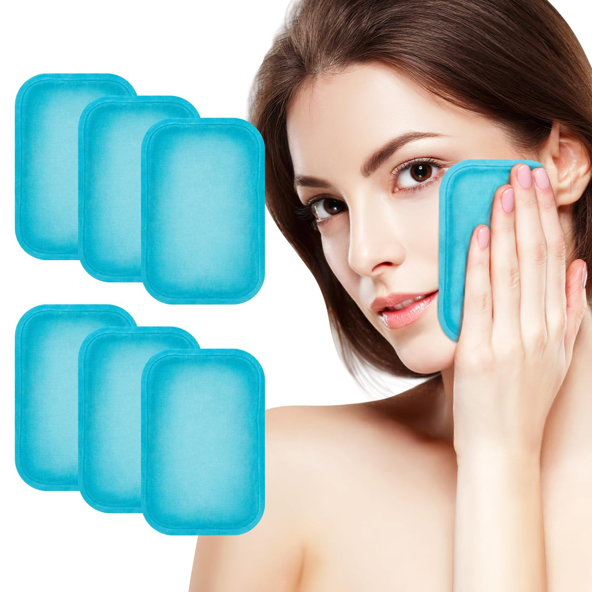 BackupMyFilesNow VersaTherm Mini Gel Packs for hot and cold relief, shown in a 6-pack with flexible gel packs inside.