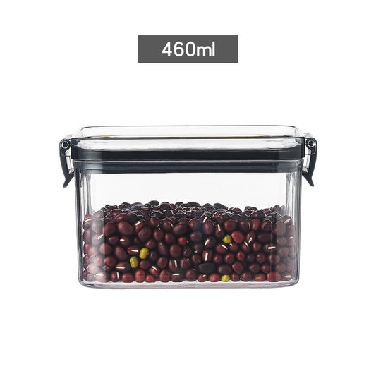 Square transparent sealed snack storage box from BACKUPMYFILESNOW.COM® for keeping snacks fresh and organized.
