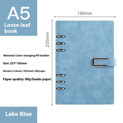 A5 loose-leaf removable notepad for business office meetings, featuring a practical notebook design