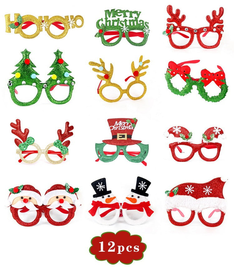 Christmas decorations glasses suit with festive holiday-themed eyewear in assorted designs