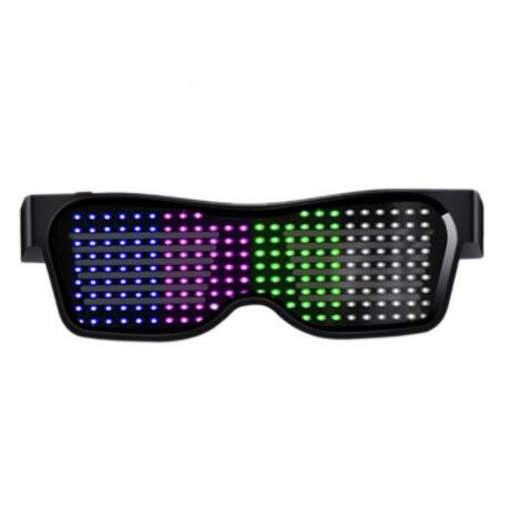 Multicolor party LED glasses with dynamic flashing lights in a novelty eyewear design