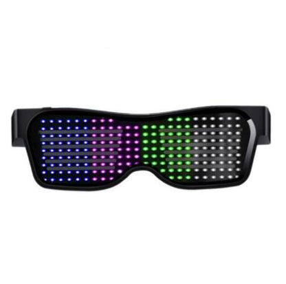 Multicolor party LED glasses with dynamic flashing lights in a novelty eyewear design