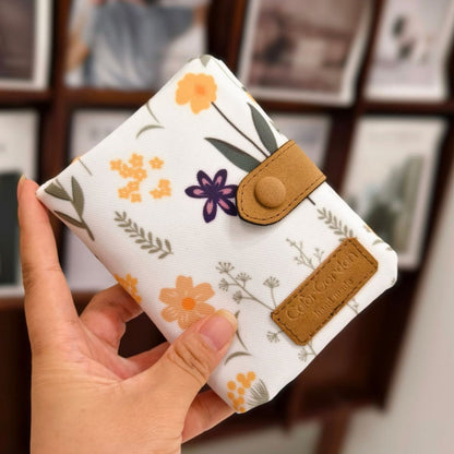Multifunctional tri-fold fashion printed wallet with multiple card slots