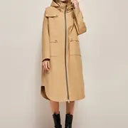 Casual Hooded Long Sleeve Windproof Coat for Women