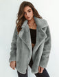 Chic Plush-Collar Winter Coat