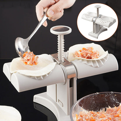 Double-head dumpling mould manual press for making dumplings and noodles in the kitchen