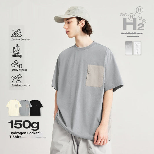 Hydrogen Pocket outdoor short sleeve T-shirt in light technology self-developed fabric