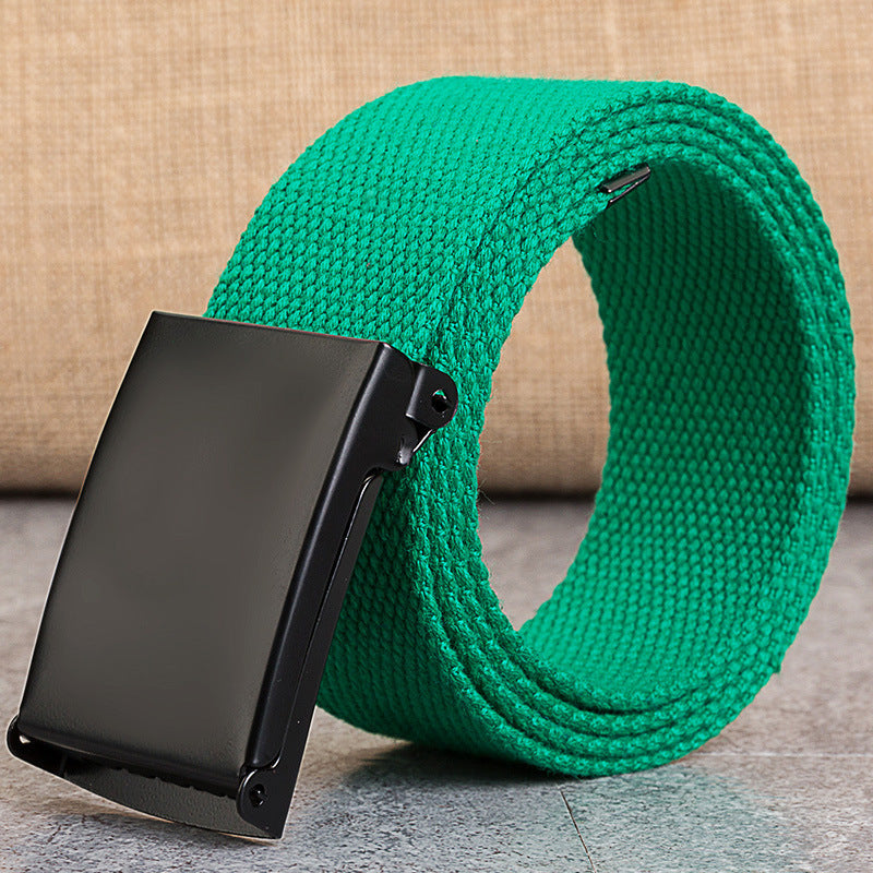 Snap-clasp canvas men's candy-colored belt by My Store