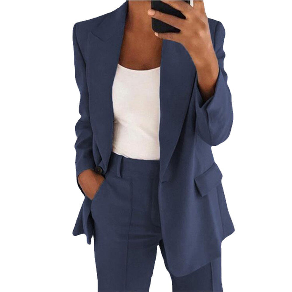 Women's Slim Fit Lapel Cardigan for Business and Daily Wear