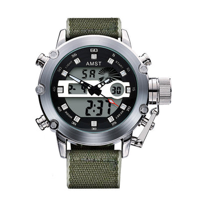 Men's multi-functional casual sports waterproof electronic watch with digital display and durable design