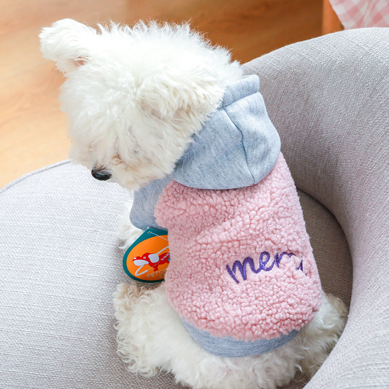 Warm Sweet Pet Clothing hoodie for dogs and cats, cozy hooded design