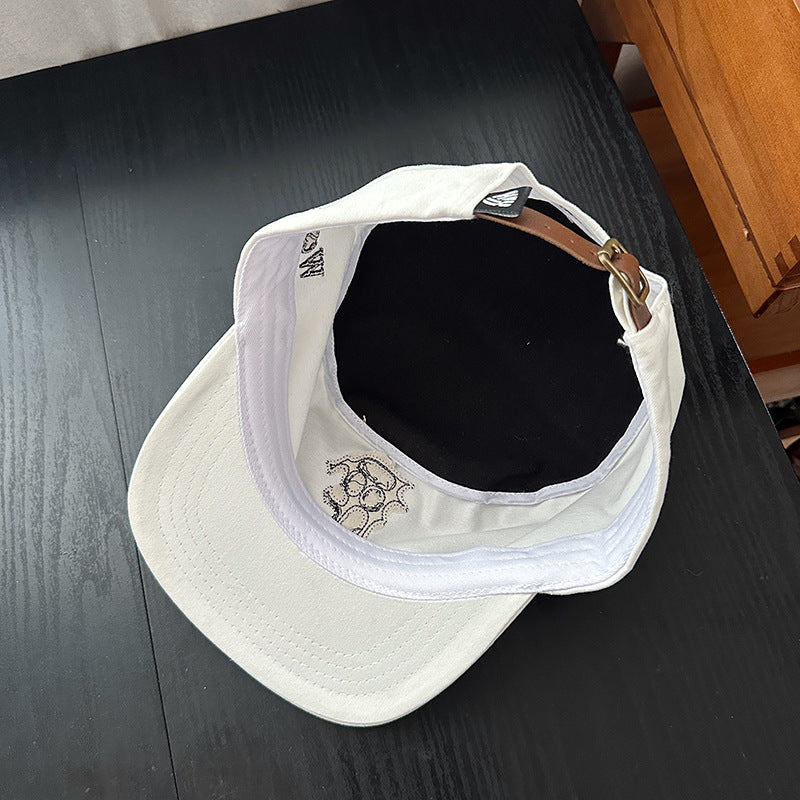 American style patchwork 3D letter PF flat top flat brim street hip-hop hat, front view