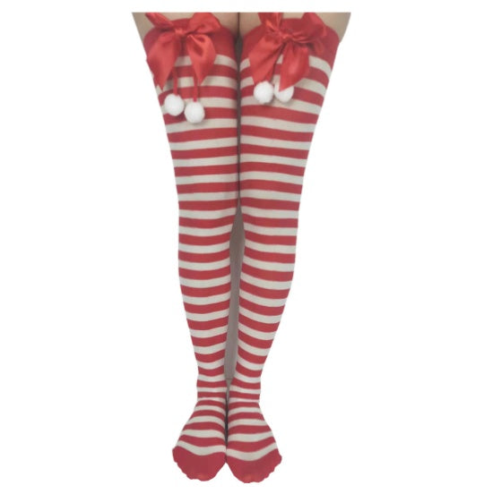 Christmas stockings party clothing accessories socks in festive red and white designs