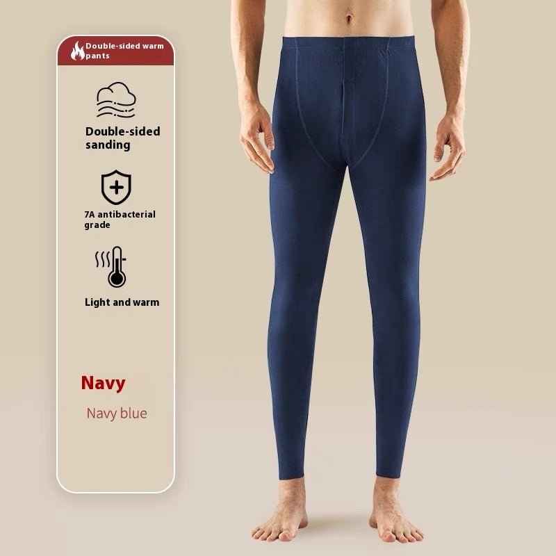 Men's warm compression pants leggings, long johns in black stretch fabric by My Store
