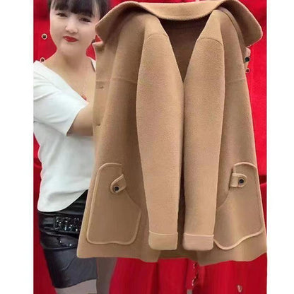 Women's woolen coat outerwear from My Store, shown in a classic full-length design