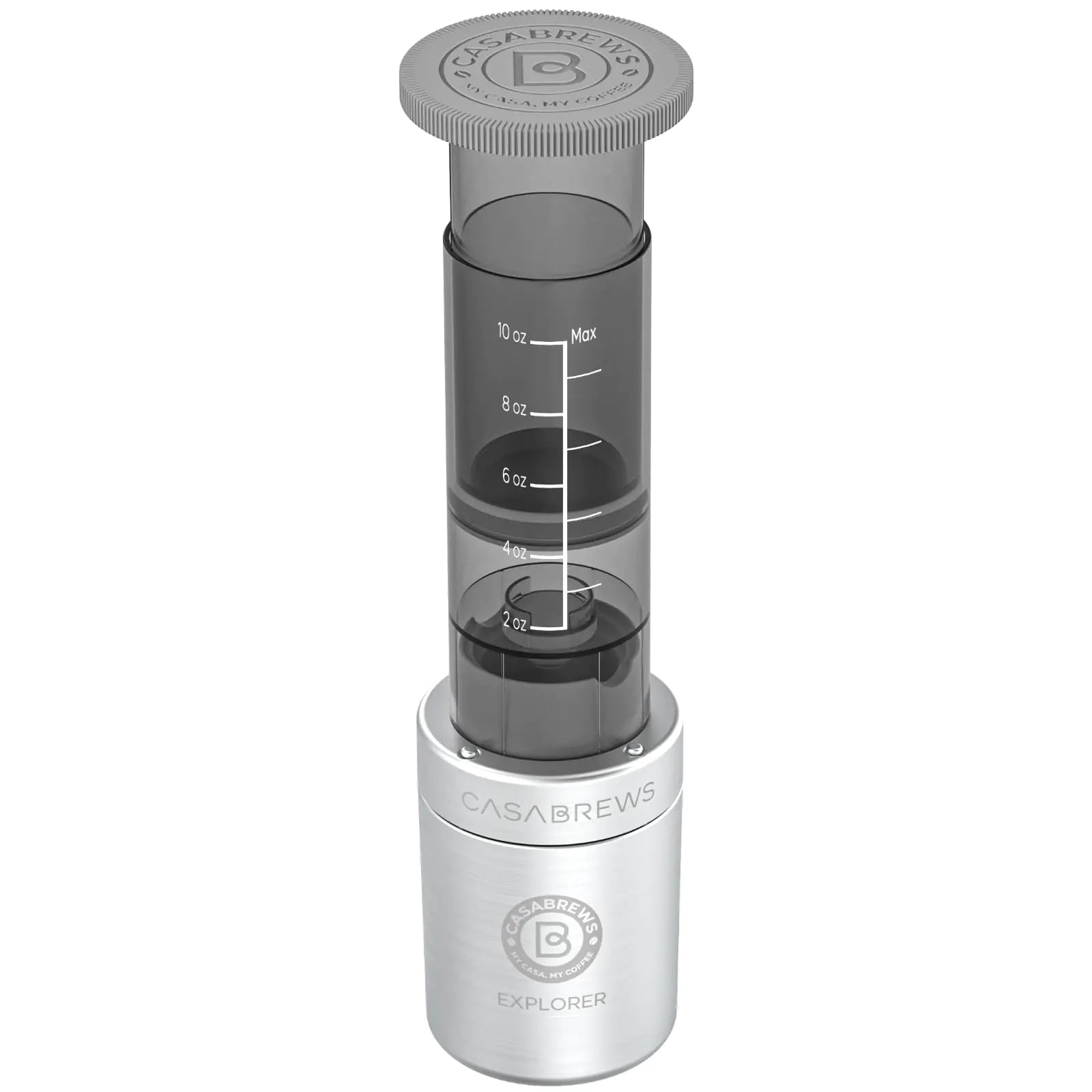 CASABREWS Portable Coffee Maker 2 in 1 Small Travel Coffee Machine for K Cup Pod or Ground Coffee Quick Coffee Press Kit with Stainless Steel Coffee Cup Cup Lid Straw and Storage Bag