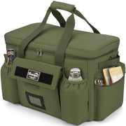 YOUNGOA 30L Large Soft Sided Cooler Bag Insulated Collapsible Ice Chest for Travel Camping Beach Grocery 48-Can Leakproof