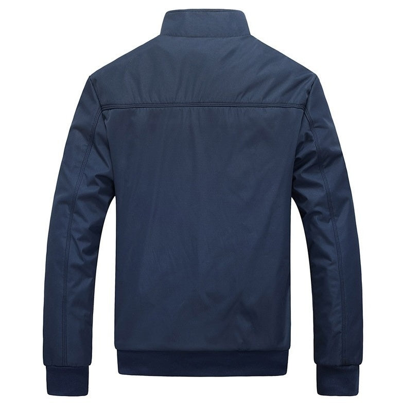 Men's casual jacket in dark outerwear sportswear style, front view