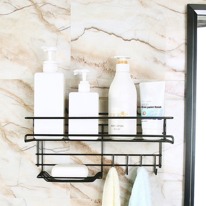 Punch-free bathroom storage rack, wall-mounted organizer by My Store