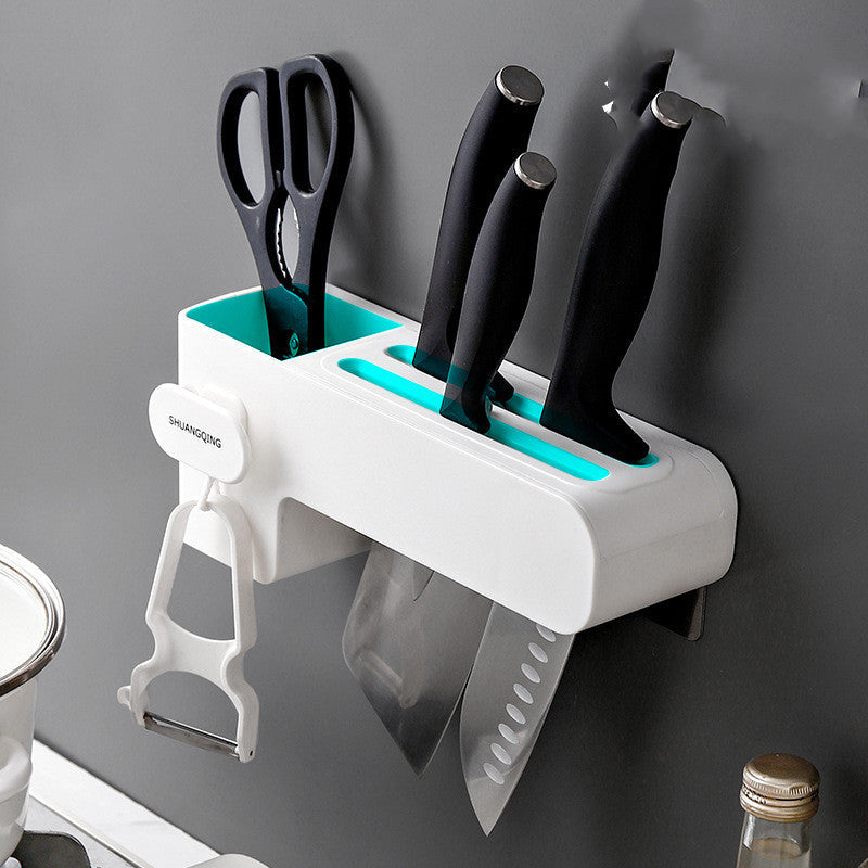 Kitchen knife rack for organizing kitchen supplies, featuring a compact countertop design