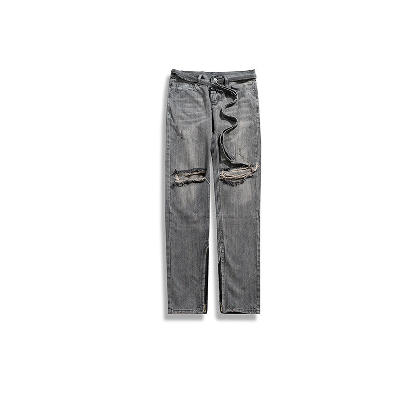 Zipper Jeans Trousers