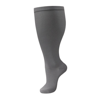 Plus-size nylon compression socks for men and women, designed as comfortable nurse socks