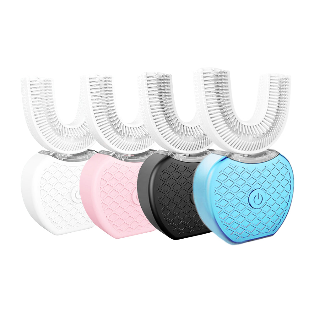 U-shaped lazy ultrasonic electric toothbrush with hands-free mouthpiece and ergonomic design