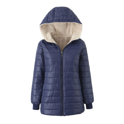 Women's warm hooded fleece-lined coat by My Store