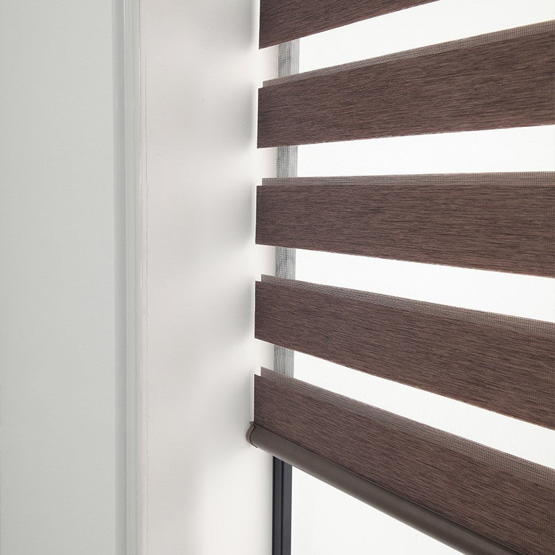 Soft gauze electric zebra rolling curtain, semi-shading roll-up window blind in neutral fabric pattern