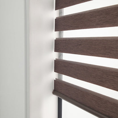 Soft gauze electric zebra rolling curtain, semi-shading roll-up window blind in neutral fabric pattern