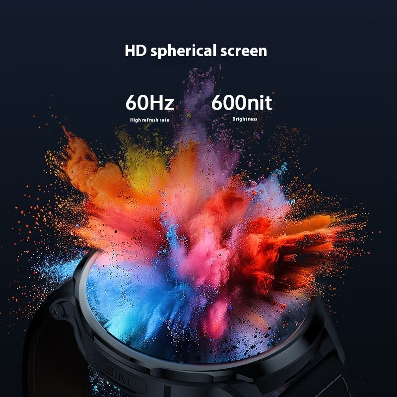 Smart phone watch with card-inserting 4G all-netcom connectivity, displayed front view