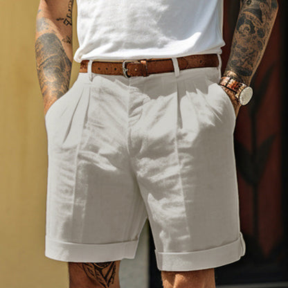 Men's straight leg shorts with pockets, loose fit casual summer bottoms for daily wear