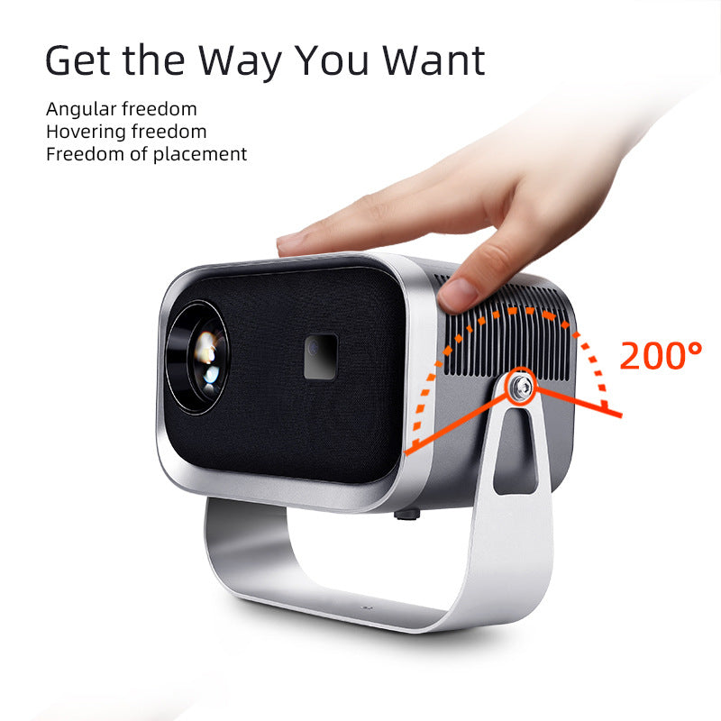 Home HD portable projector with bracket by My Store