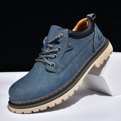 British-style work boots for men in a rugged leather design