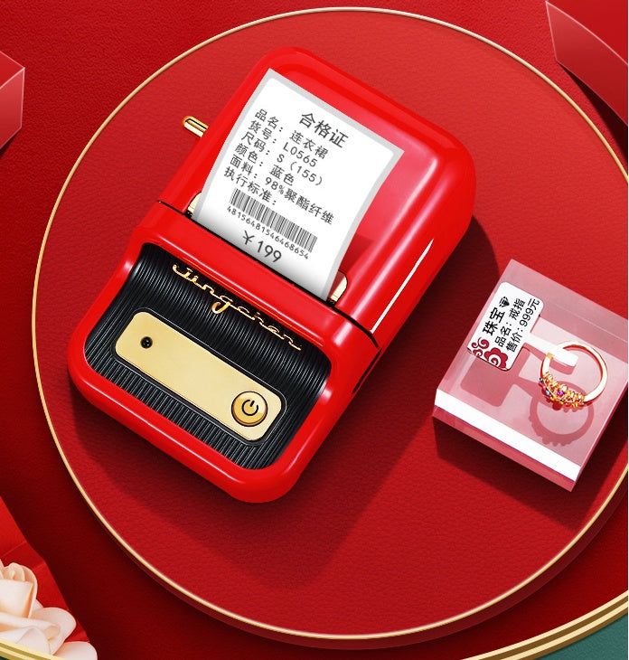 Pick Up Label Printer mini printer by My Store, compact label maker shown from the front