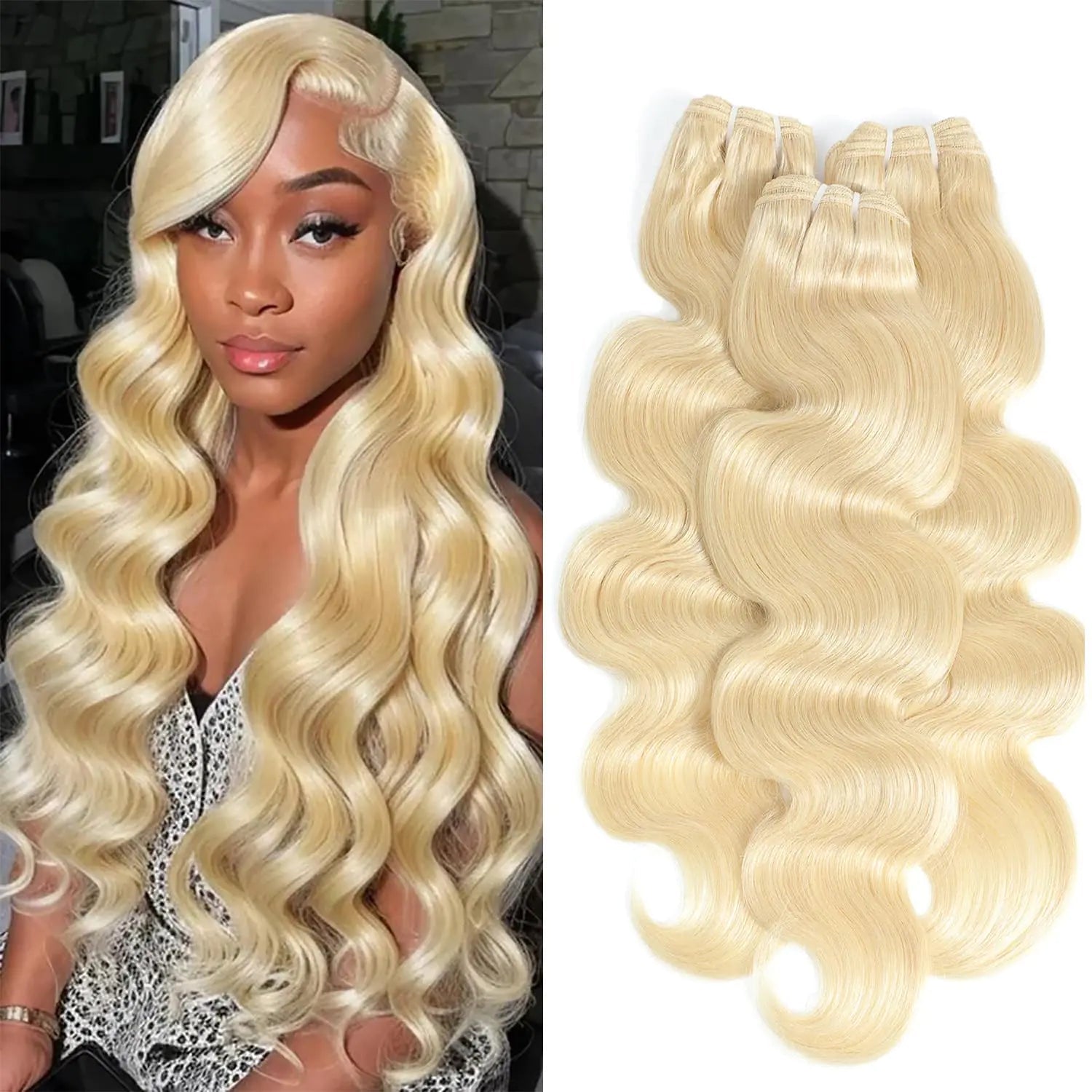 613 Bundles Blonde Body Wave Bundles Human Hair 22 24 26 Inch 100% Unprocessed 12A Grade Brazilian Virgin Human Hair Bundles 613 Human Hair Bundles 300g Long Bundles Human Hair - BACKUPMYFILESNOW